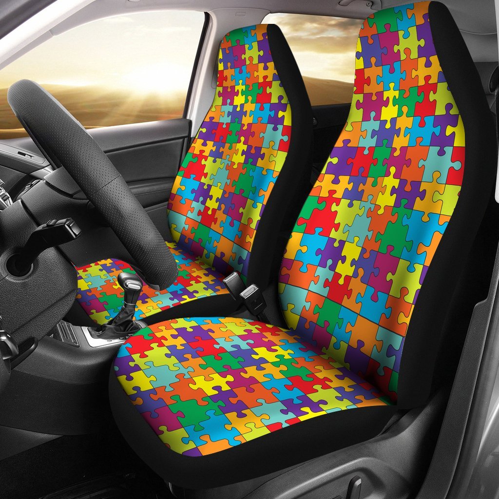 Autism Awareness Merchandise Universal Fit Car Seat Cover-grizzshop