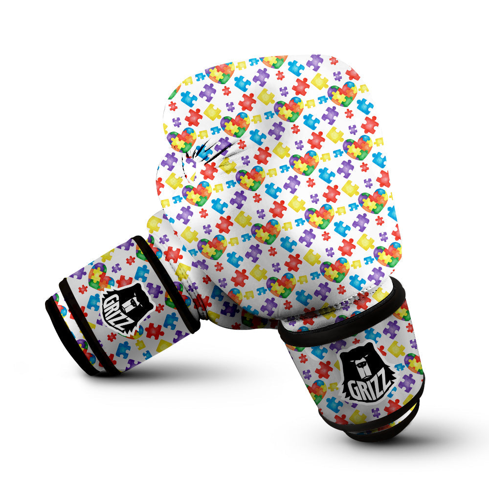 Autism Awareness Print Pattern Boxing Gloves-grizzshop
