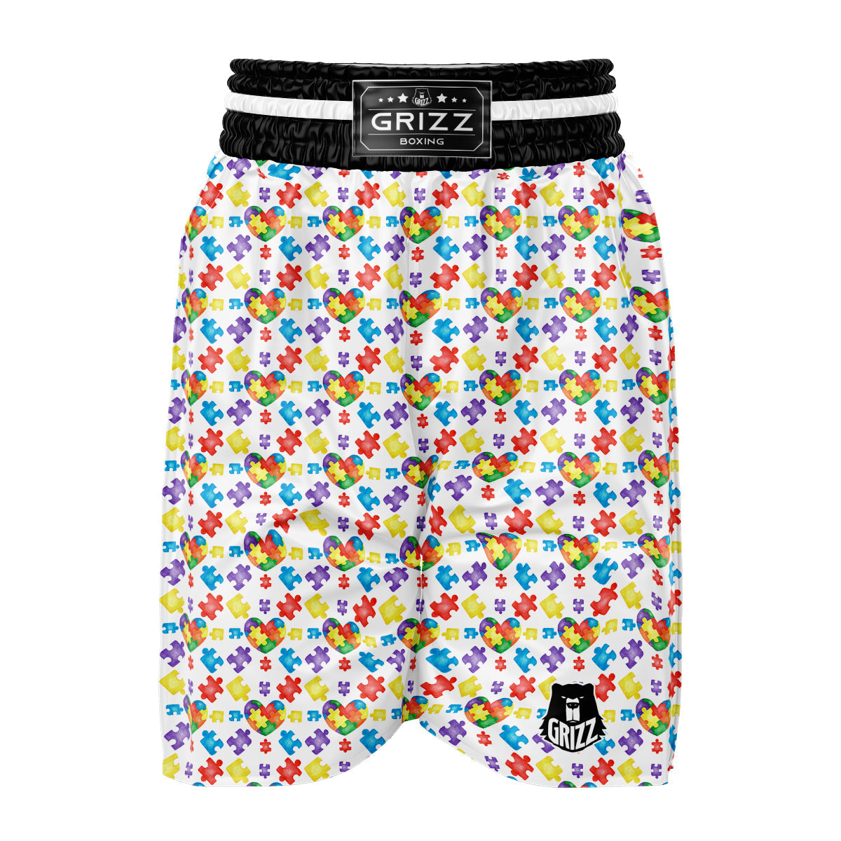 Autism Awareness Print Pattern Boxing Shorts-grizzshop