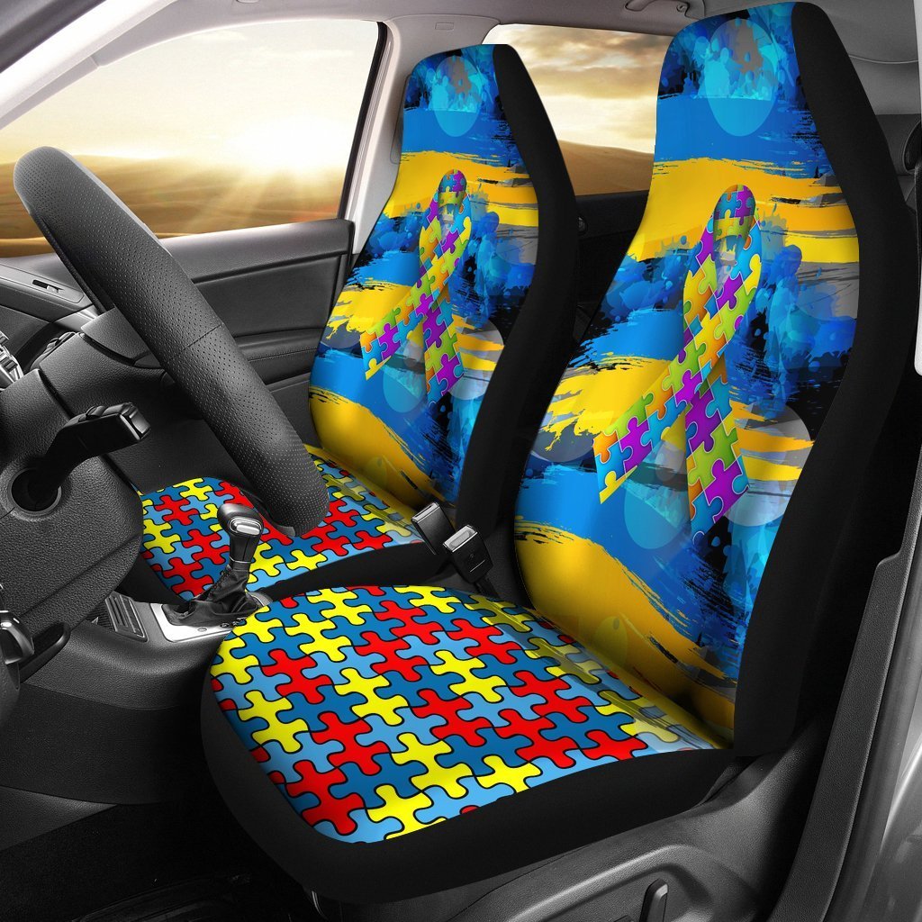 Autism Awareness Universal Fit Car Seat Covers-grizzshop