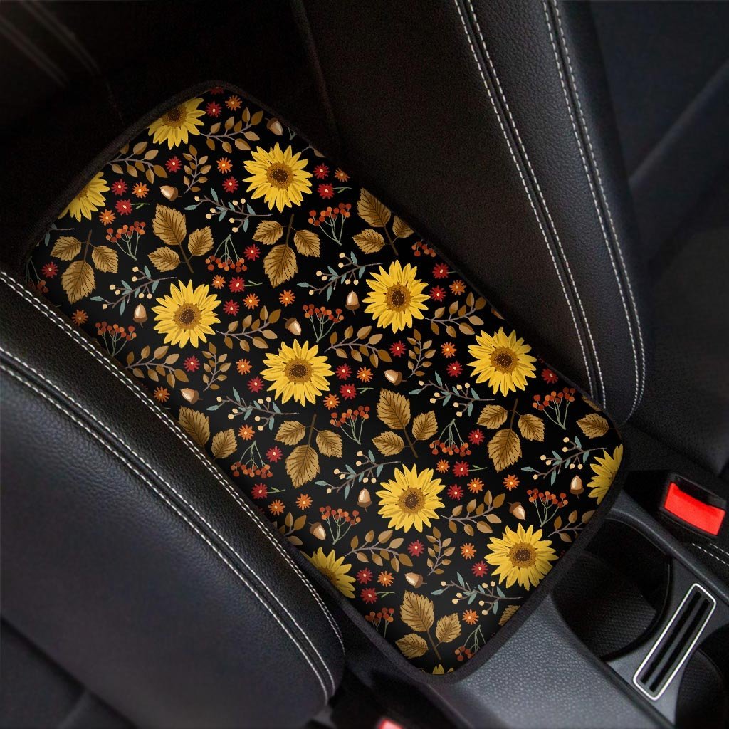 Autumn Sunflower Car Console Cover-grizzshop