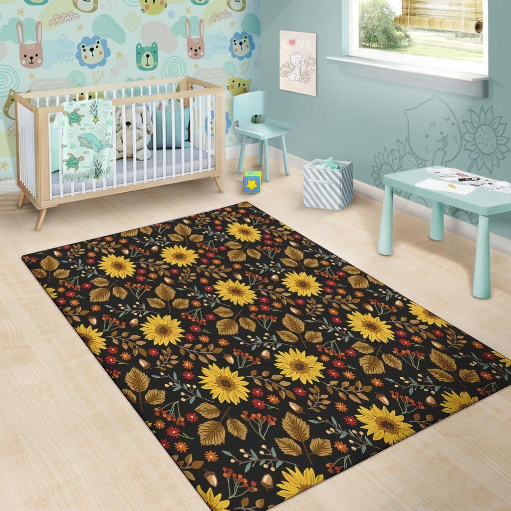 Autumn Sunflower Floor Mat-grizzshop