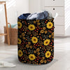 Autumn Sunflower Laundry Basket-grizzshop