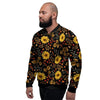 Autumn Sunflower Men's Bomber Jacket-grizzshop