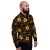 Autumn Sunflower Men's Bomber Jacket-grizzshop