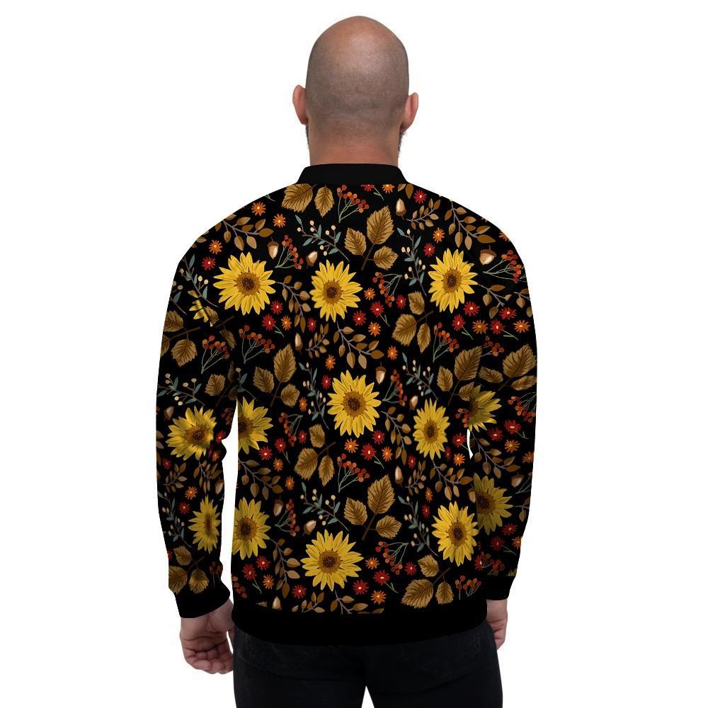 Autumn Sunflower Men's Bomber Jacket-grizzshop