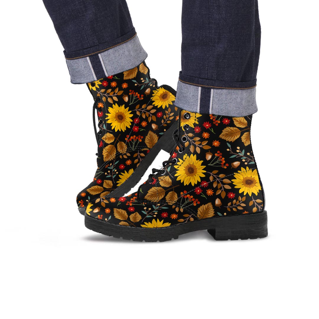 Autumn Sunflower Men's Boots-grizzshop