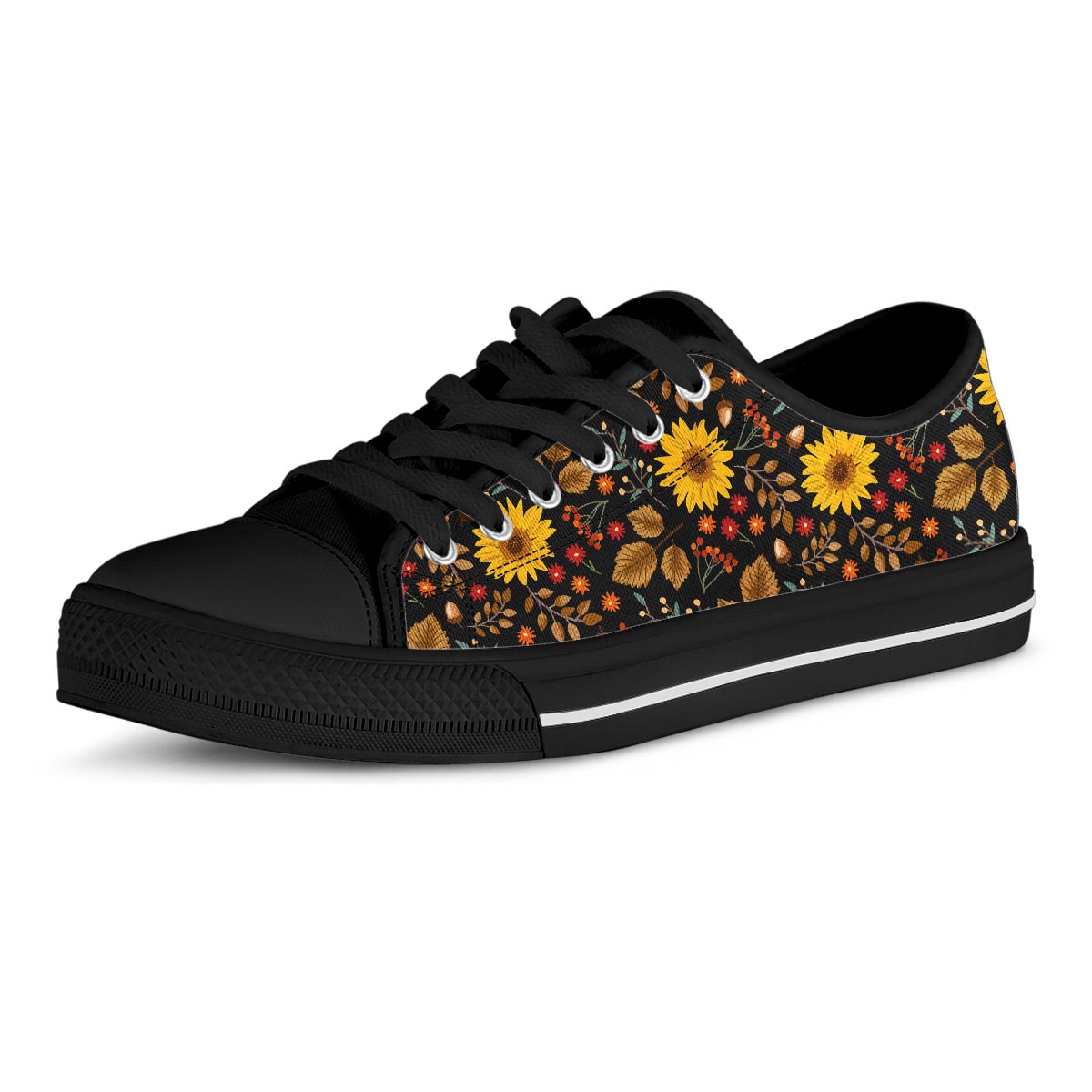 Autumn Sunflower Men's Low Top Shoes-grizzshop