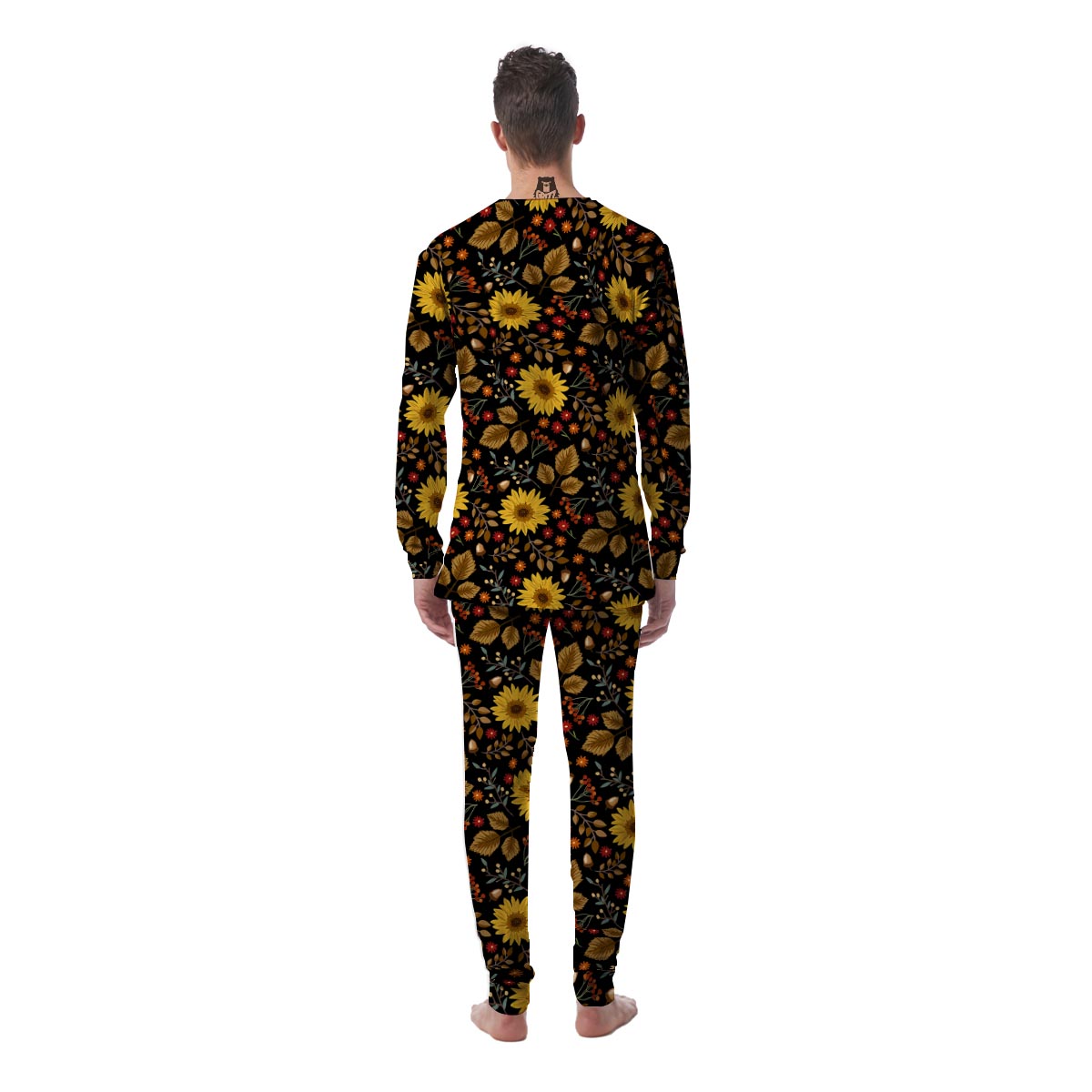 Autumn Sunflower Men's Pajamas-grizzshop