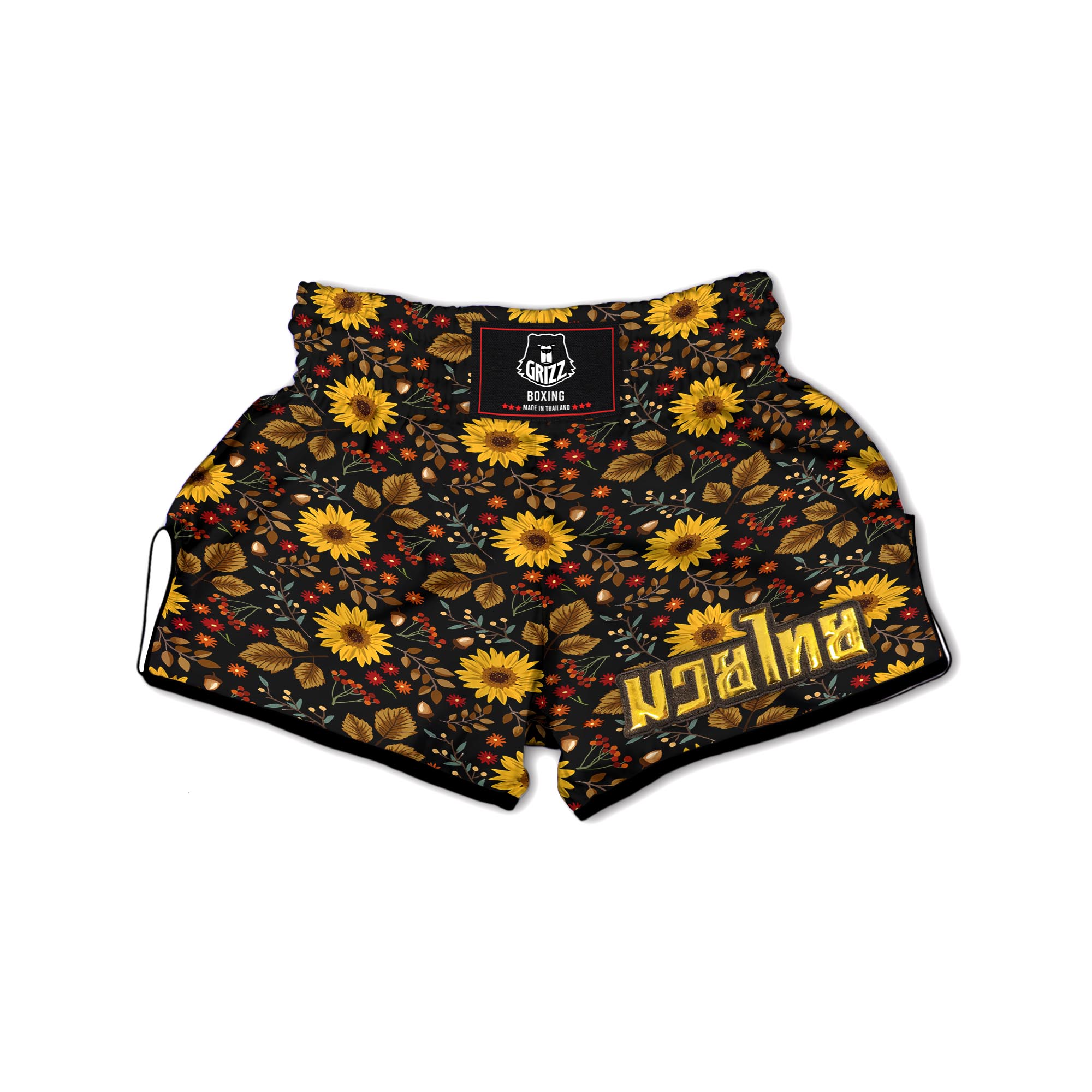 Autumn Sunflower Muay Thai Boxing Shorts-grizzshop