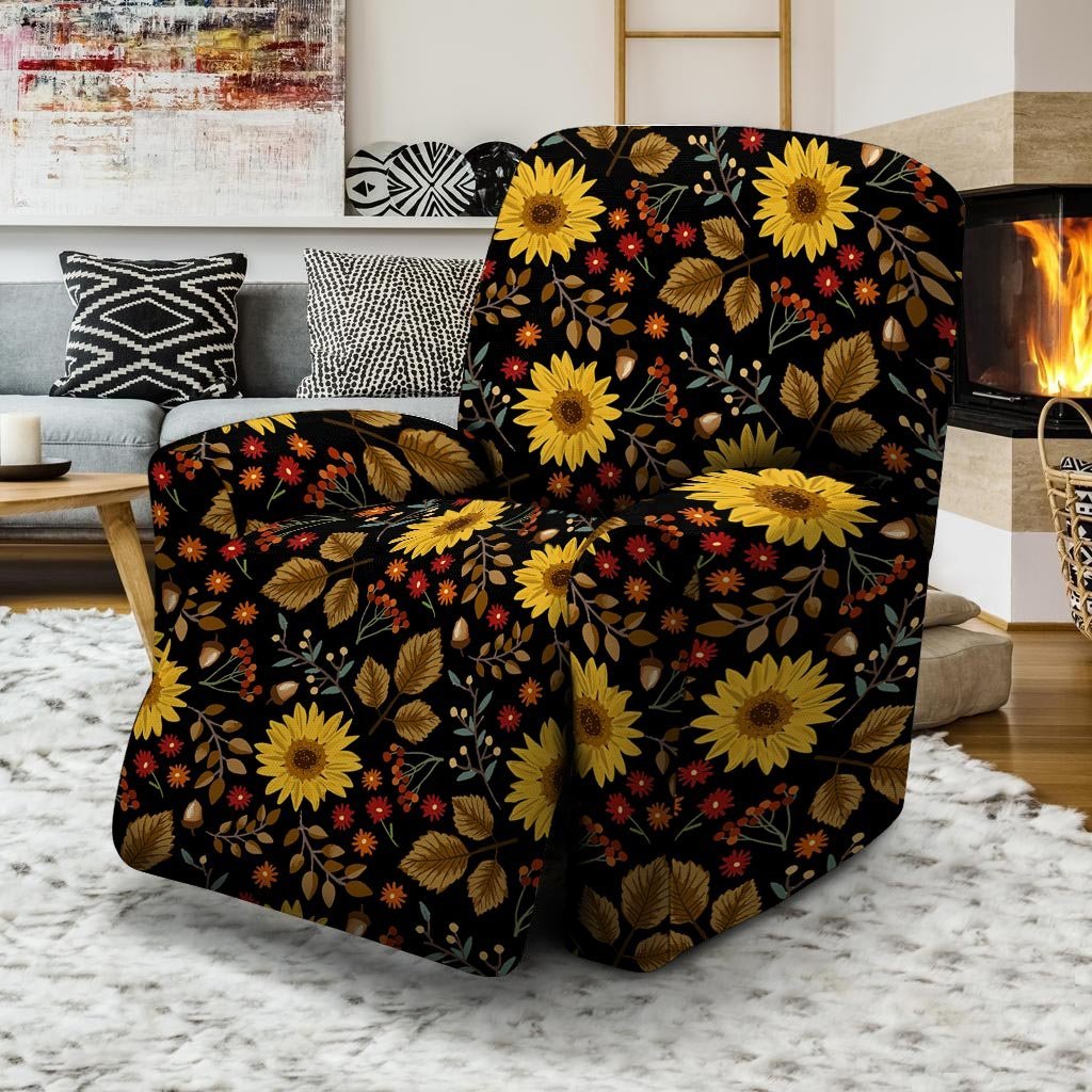 Autumn Sunflower Recliner Cover-grizzshop