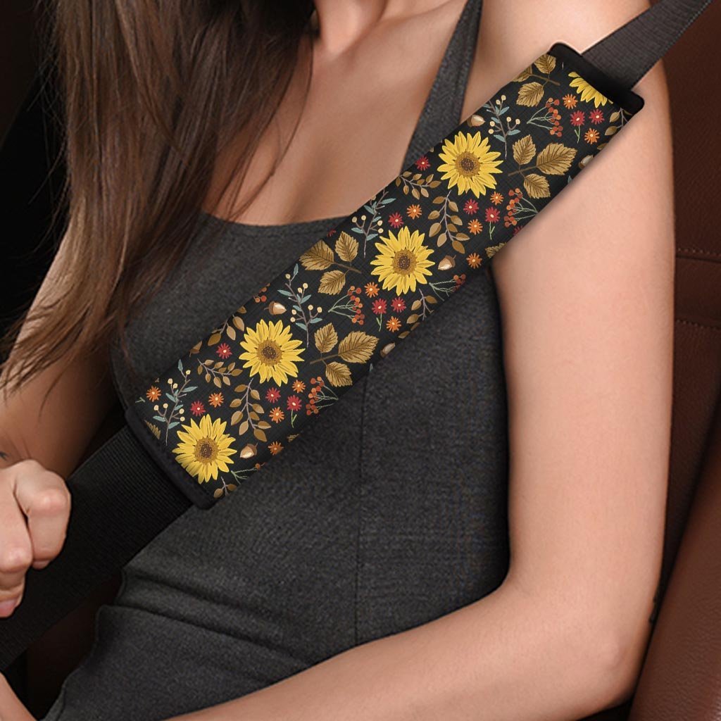 Autumn Sunflower Seat Belt Cover-grizzshop