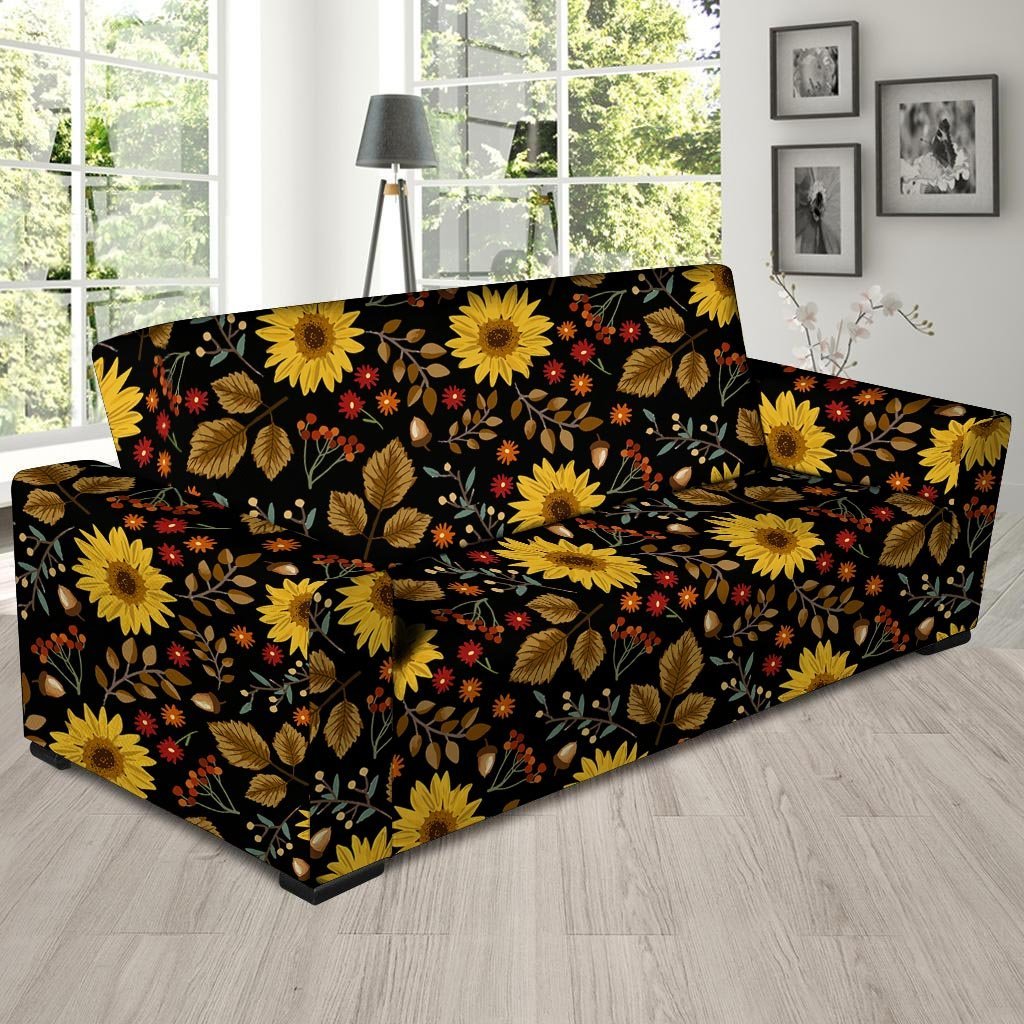 Autumn Sunflower Sofa Cover-grizzshop