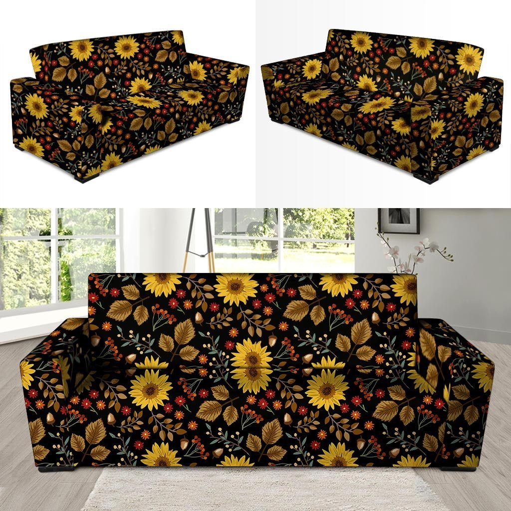 Autumn Sunflower Sofa Cover-grizzshop