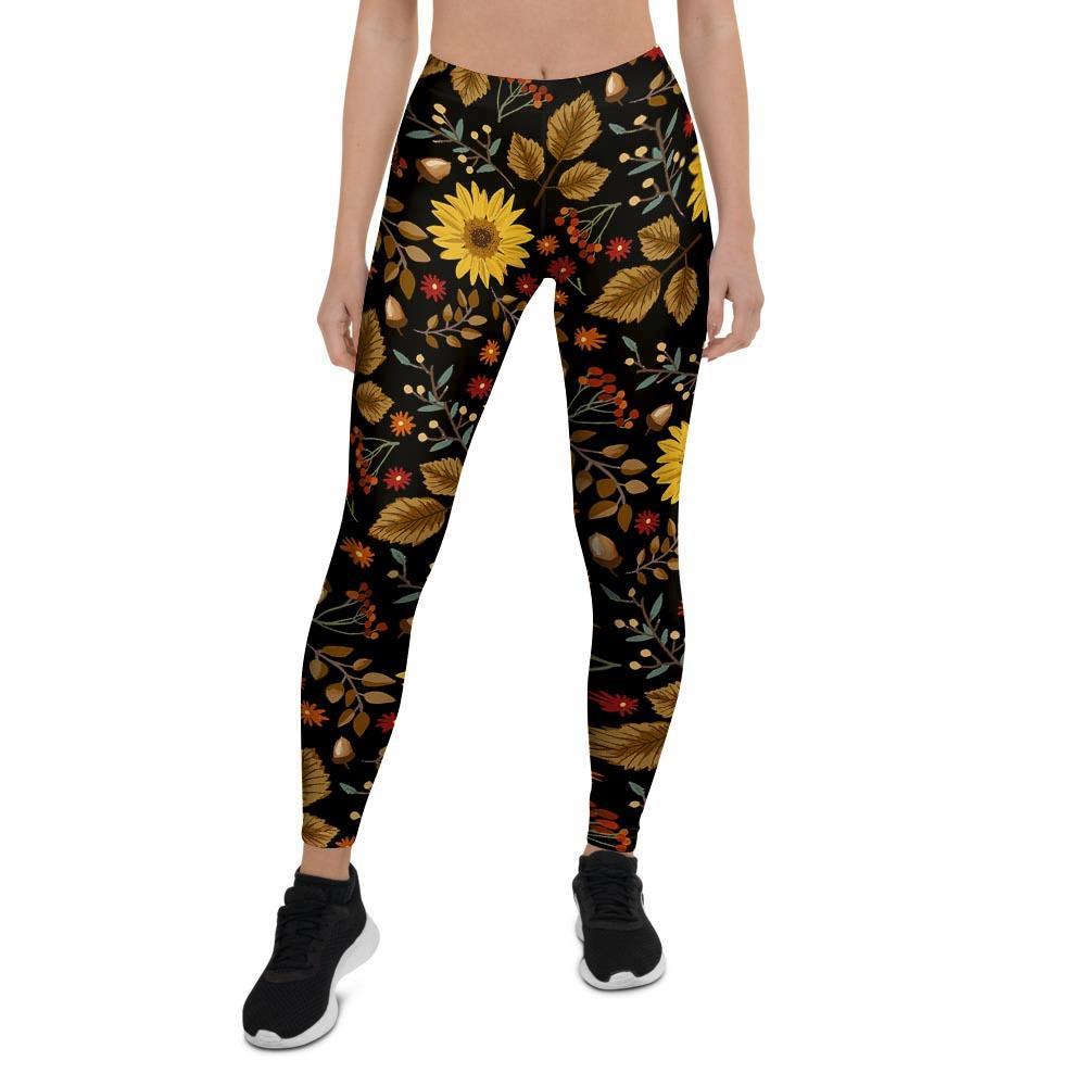 Autumn Sunflower Women's Leggings-grizzshop