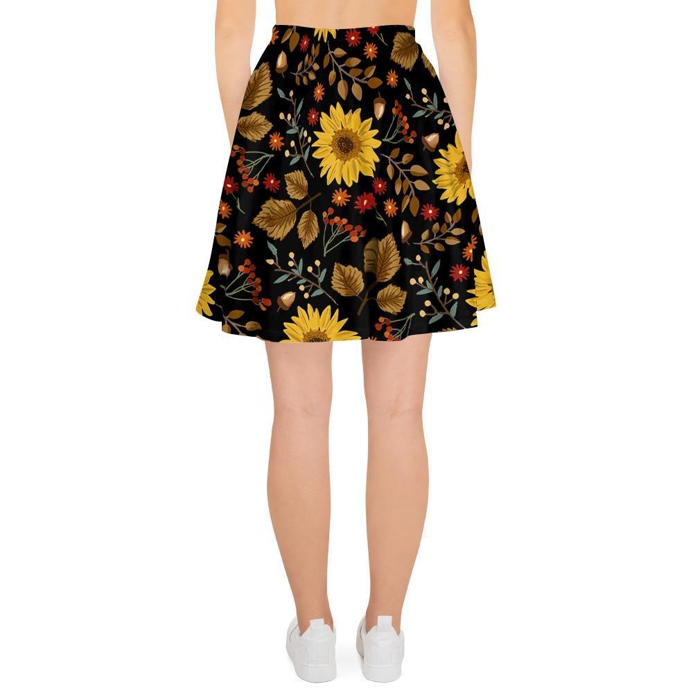 Autumn Sunflower Women's Skirt-grizzshop