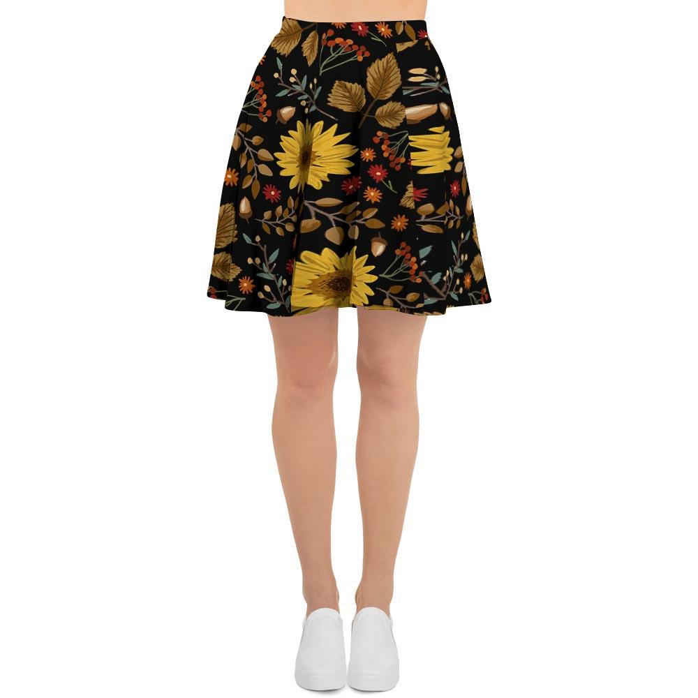 Autumn Sunflower Women's Skirt-grizzshop