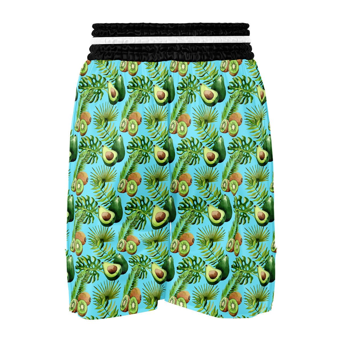 Avocado And Watercolor Kiwi Print Pattern Boxing Shorts-grizzshop