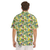 Avocado Banana Leaf Print Pattern Men's Short Sleeve Shirts-grizzshop