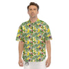 Avocado Banana Leaf Print Pattern Men's Short Sleeve Shirts-grizzshop