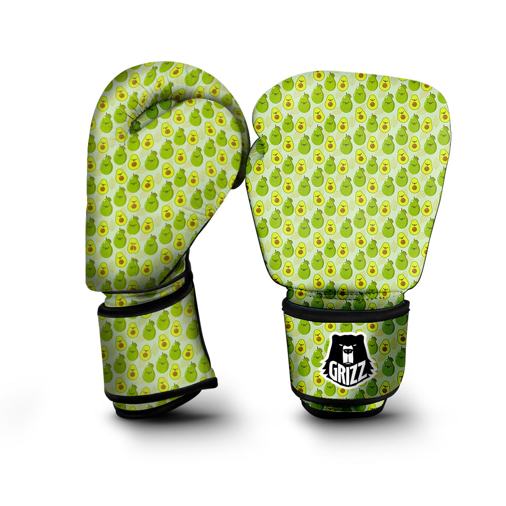 Avocado Cartoon Print Pattern Boxing Gloves-grizzshop