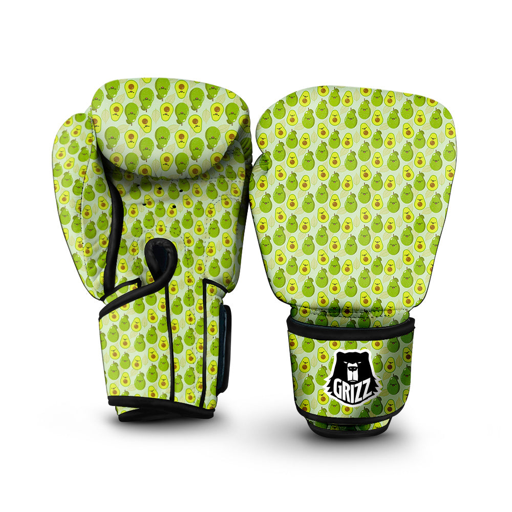 Avocado Cartoon Print Pattern Boxing Gloves-grizzshop