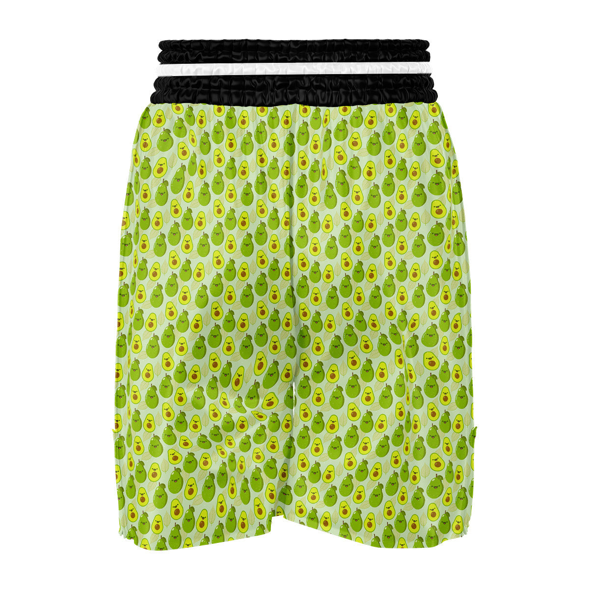 Avocado Cartoon Print Pattern Boxing Shorts-grizzshop