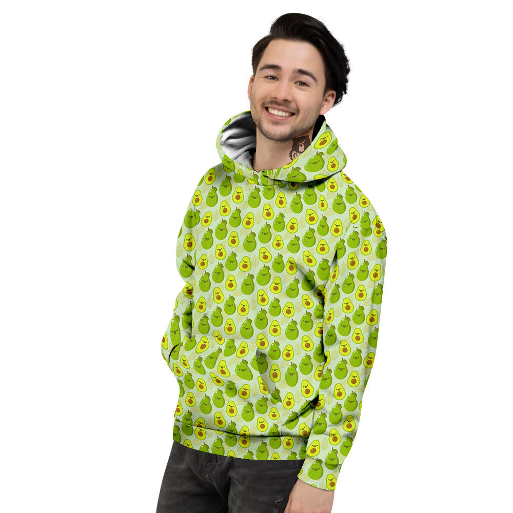 Avocado Cartoon Print Pattern Men's Hoodie-grizzshop