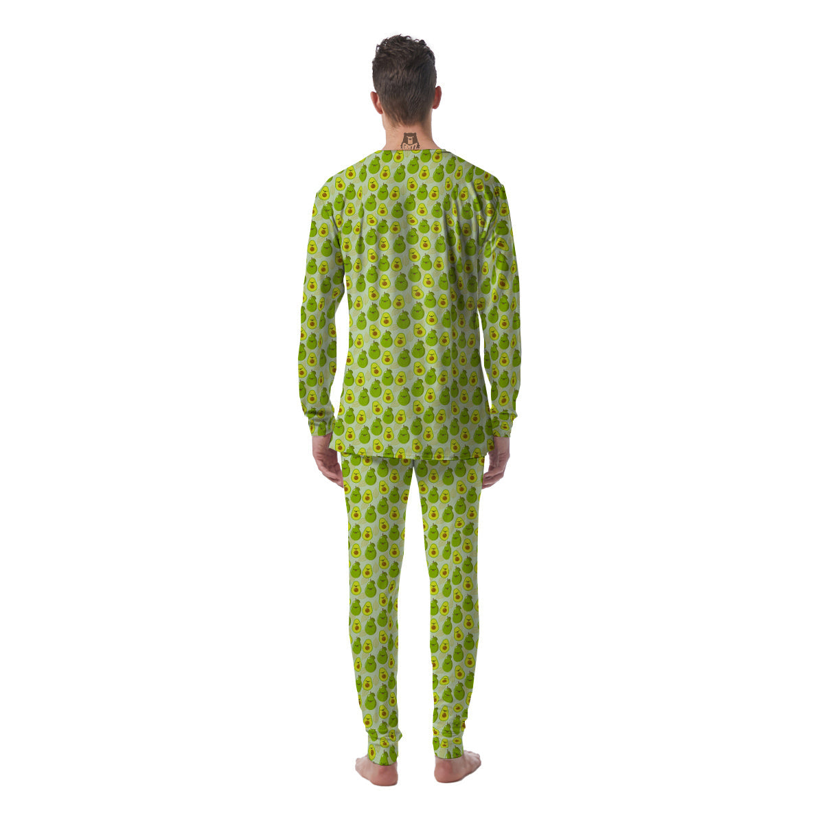 Avocado Cartoon Print Pattern Men's Pajamas-grizzshop
