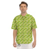 Avocado Cartoon Print Pattern Men's Short Sleeve Shirts-grizzshop