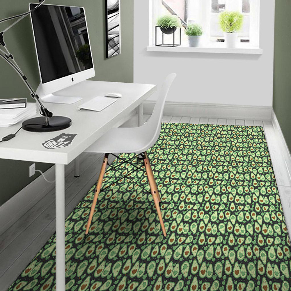 Avocado Cute Print Pattern Floor Mat-grizzshop