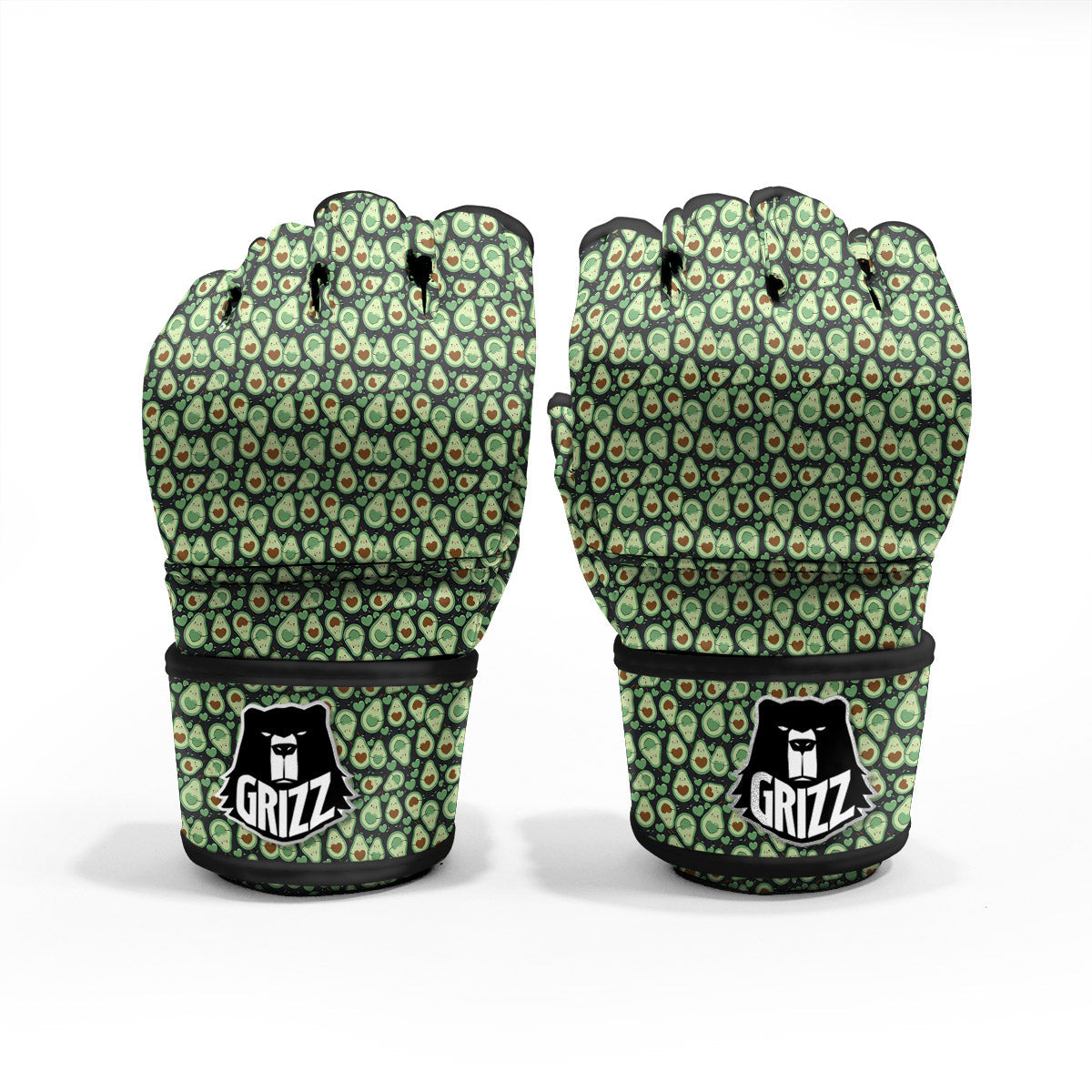 Avocado Cute Print Pattern MMA Gloves-grizzshop