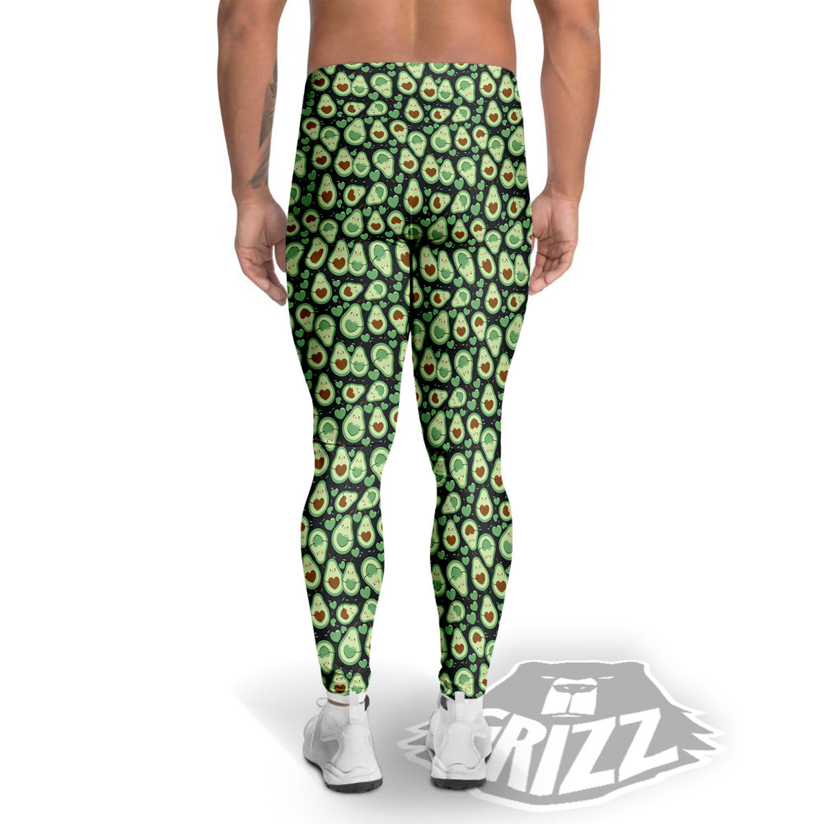 Avocado Cute Print Pattern Men's Leggings-grizzshop