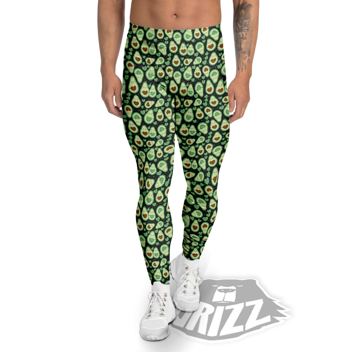 Avocado Cute Print Pattern Men's Leggings-grizzshop