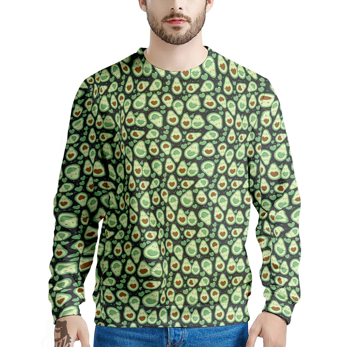 Avocado Cute Print Pattern Men's Sweatshirt-grizzshop