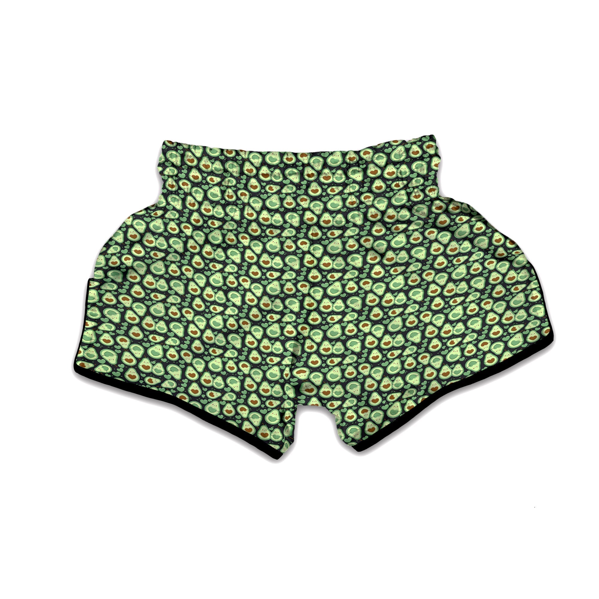Avocado Cute Print Pattern Muay Thai Boxing Shorts-grizzshop