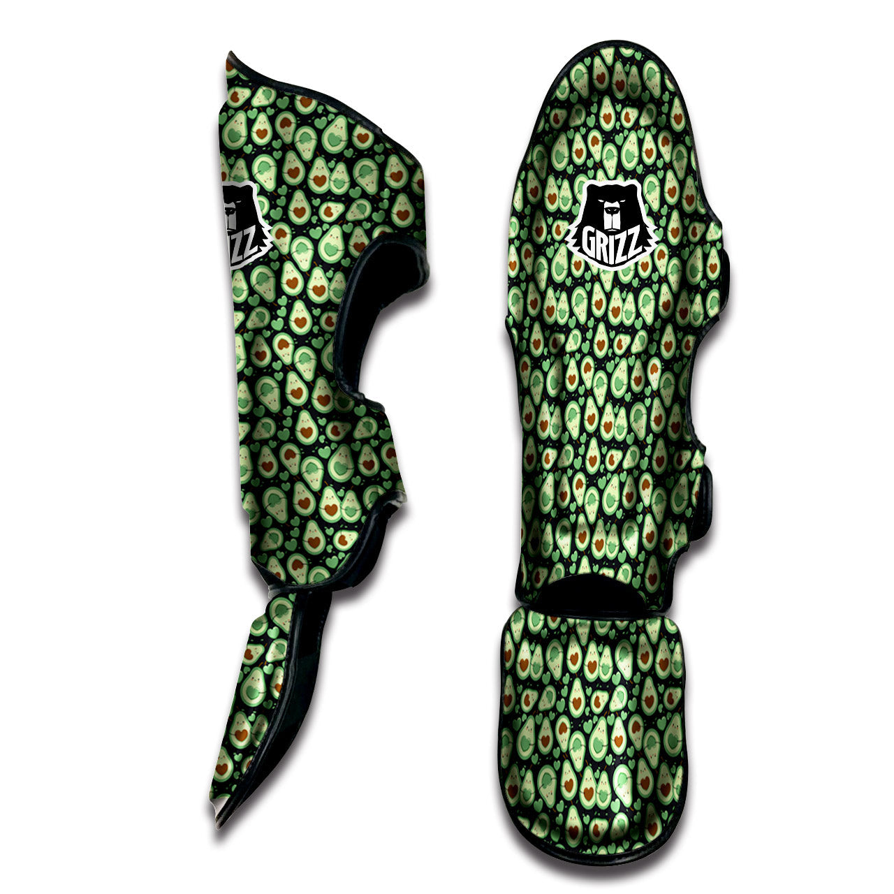 Avocado Cute Print Pattern Muay Thai Shin Guards-grizzshop