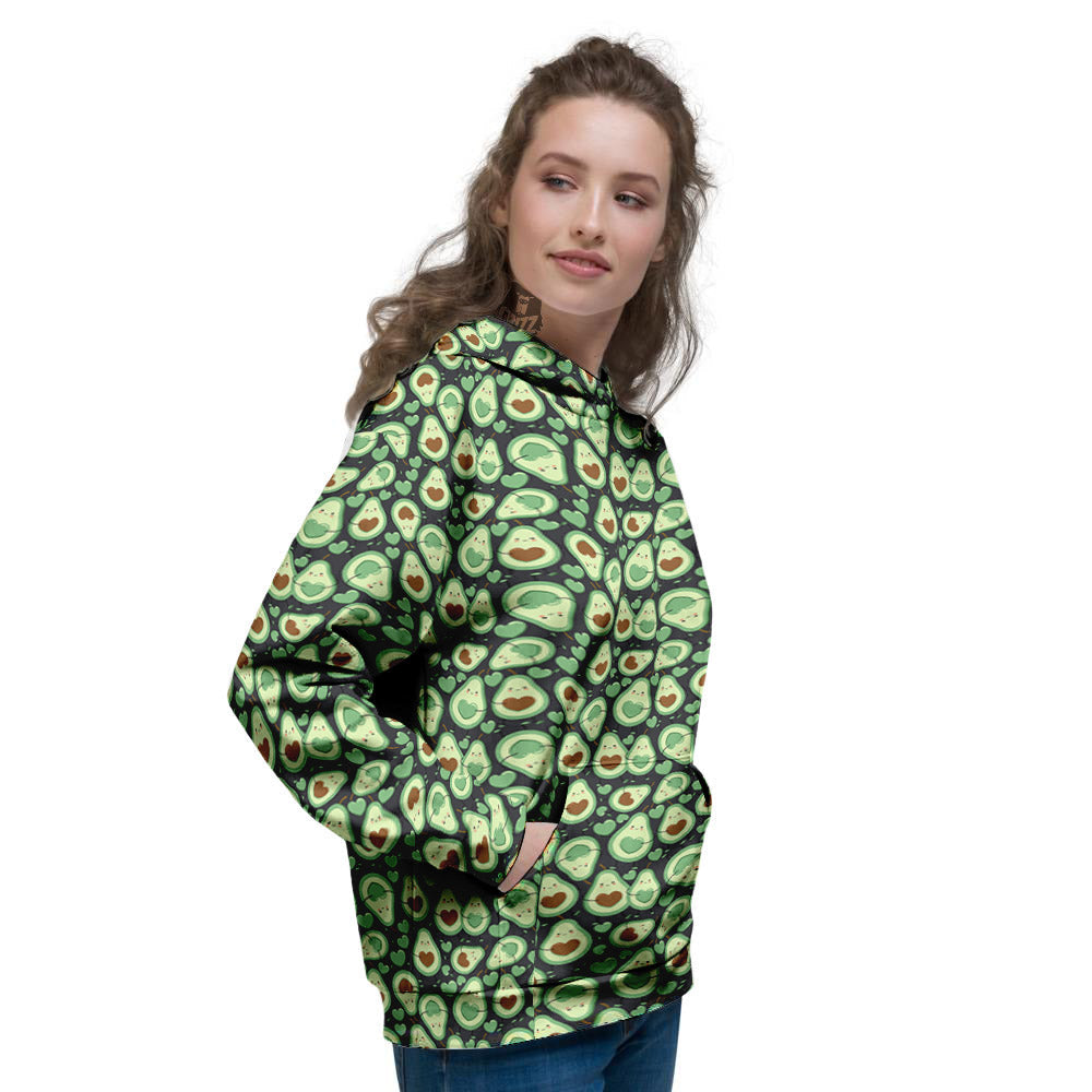 Avocado Cute Print Pattern Women's Hoodie-grizzshop