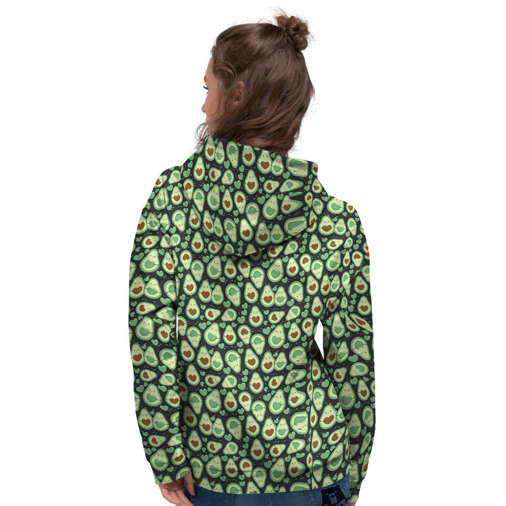 Avocado Cute Print Pattern Women's Hoodie-grizzshop