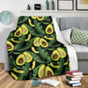 Avocado Floral Palm Leaves Pattern Print Blanket-grizzshop