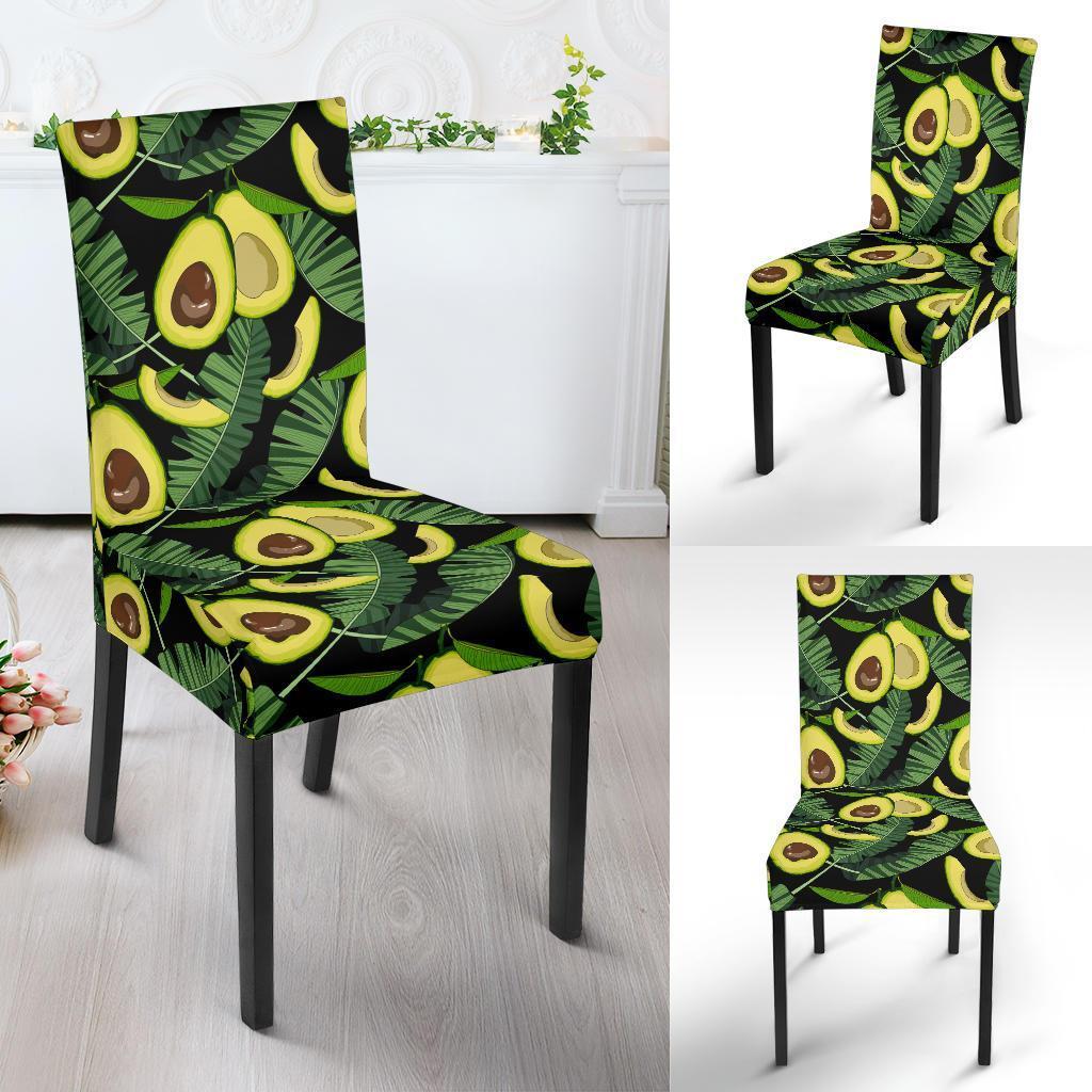 Avocado Floral Palm Leaves Pattern Print Chair Cover-grizzshop