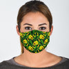 Avocado Floral Palm Leaves Pattern Print Face Mask-grizzshop