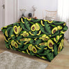 Avocado Floral Palm Leaves Pattern Print Loveseat Cover-grizzshop