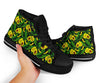 Avocado Floral Palm Leaves Pattern Print Men Women's High Top Shoes-grizzshop