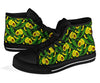 Avocado Floral Palm Leaves Pattern Print Men Women's High Top Shoes-grizzshop