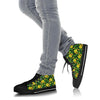 Avocado Floral Palm Leaves Pattern Print Men Women's High Top Shoes-grizzshop