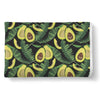 Avocado Floral Palm Leaves Pattern Print Throw Blanket-grizzshop