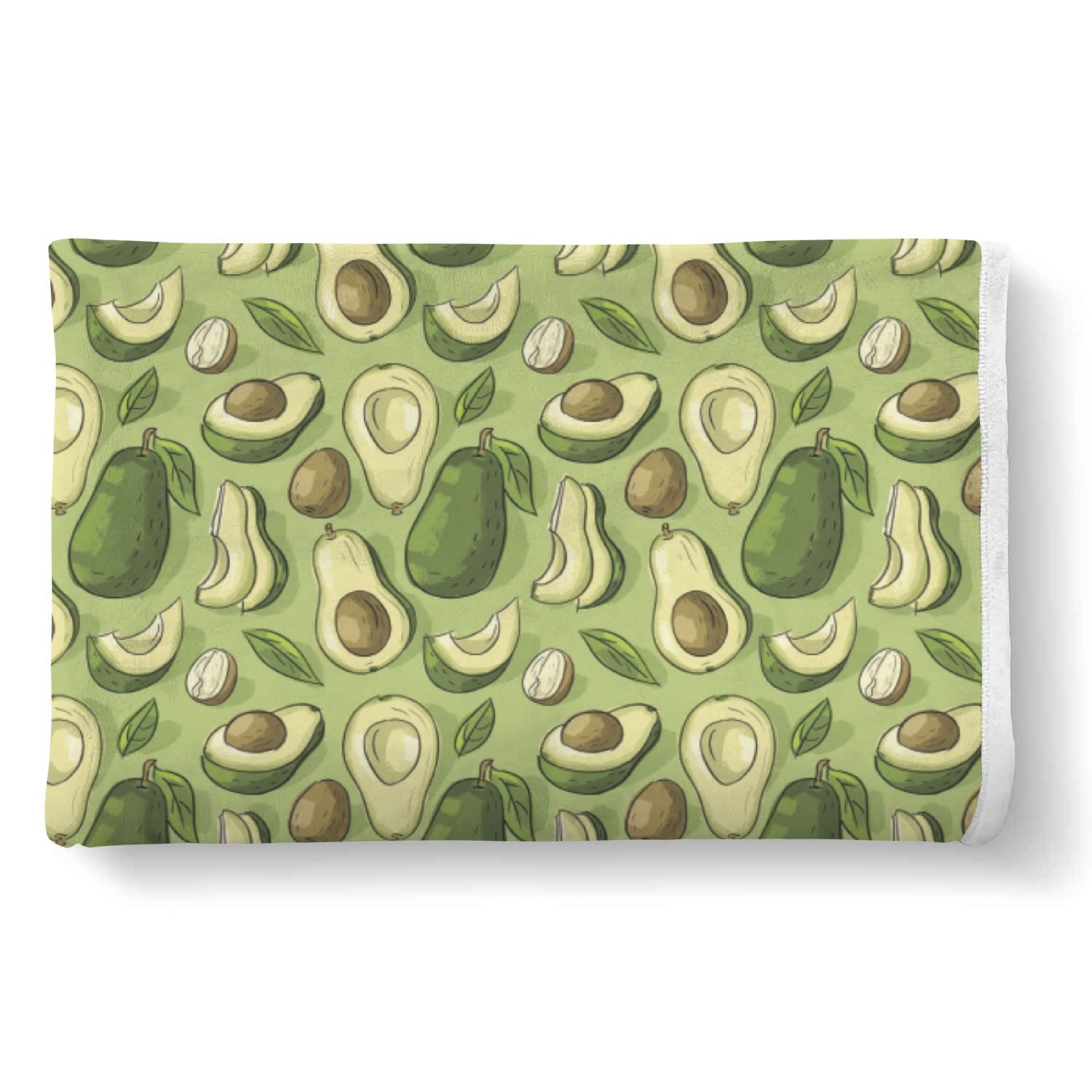 Avocado Green Pattern Print Throw Blanket-grizzshop