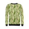 Avocado Green Pattern Print Women Crewneck Sweatshirt-grizzshop