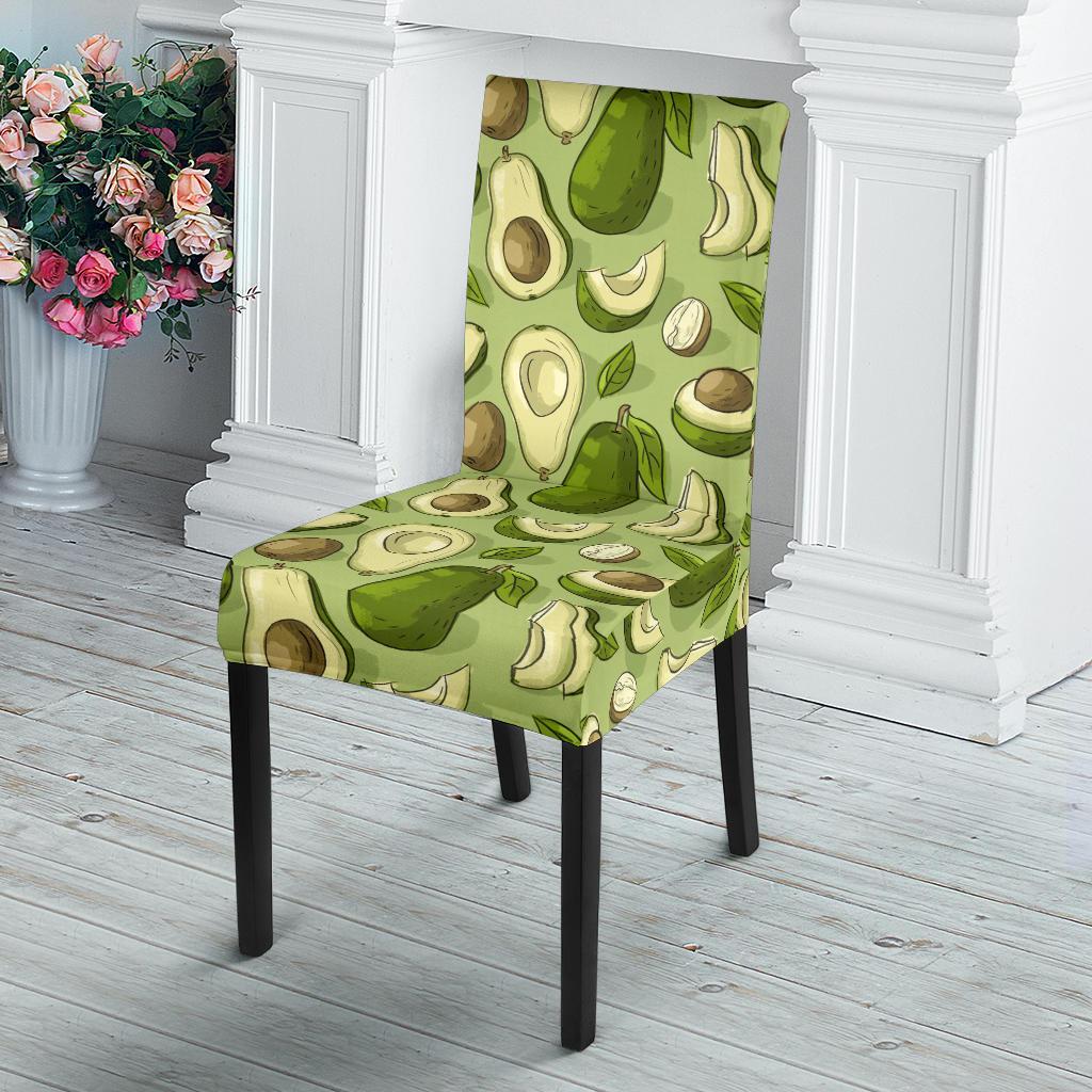 Avocado Green Patttern Print Chair Cover-grizzshop